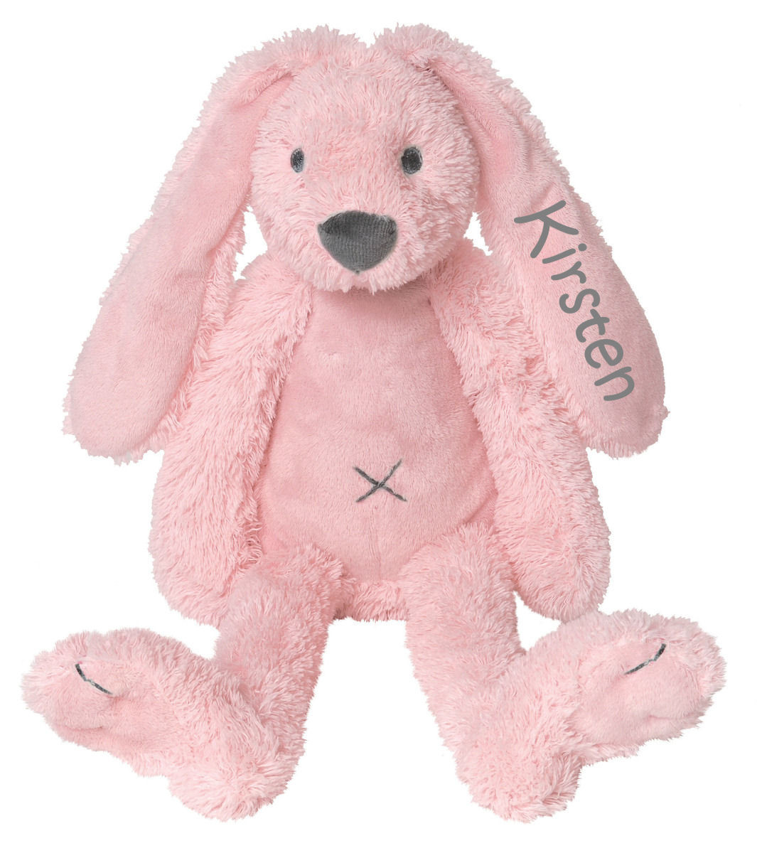 MEGA Rabbit Pink met naam (58 cm) Hummeltjeskraamkado (Kado / met naam)