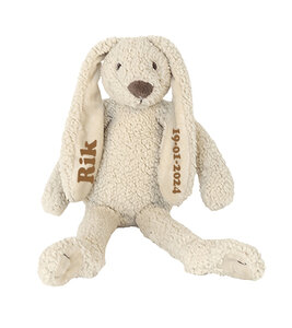 Beige Recycled Rabbit Richie tiny met naam 