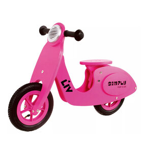 Loopscooter hout roze (SIMPLY)