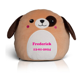 Knuffelkussen Hond met naam