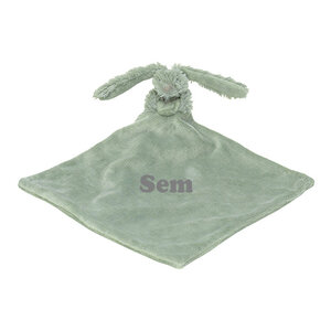 Stone Green Rabbit Richie met doek met naam 