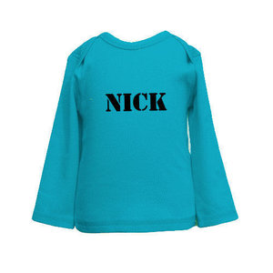 Shirtje met naam Turquoise