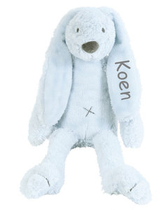 Rabbit Richie tiny blauw knuffel met naam