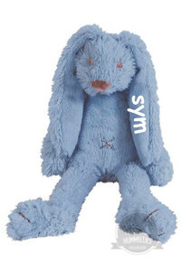 Tiny Rabbit Richie Deep Blue knuffel met naam