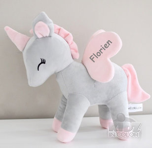 Unicorn Grijs met rose L