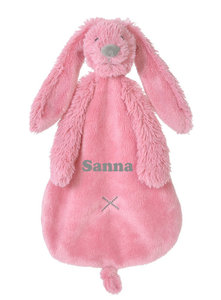 Rabbit Richie deep pink tuttle met naam 