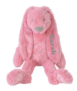 Rabbit Richie Deep pink knuffel met naam (Groot)