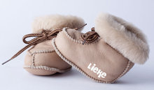 babyslof beige nappa leer