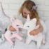 Unicorn Wit L met rose en bloemenkrans_