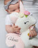 Unicorn Wit L met rose en bloemenkrans_