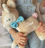 Plush Deer met blauwe strik_