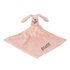 Old pink Rabbit Richie met doek met naam _