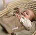 Ivory Rabbit Richie met doek met naam _