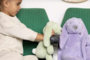 Lilac Recycled Rabbit Richie tiny met naam _